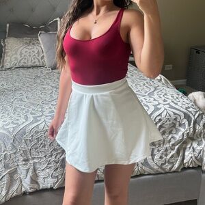 White flare skirt